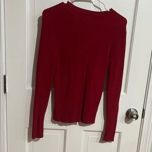 Nine West Deep Red Long Sleeve Top